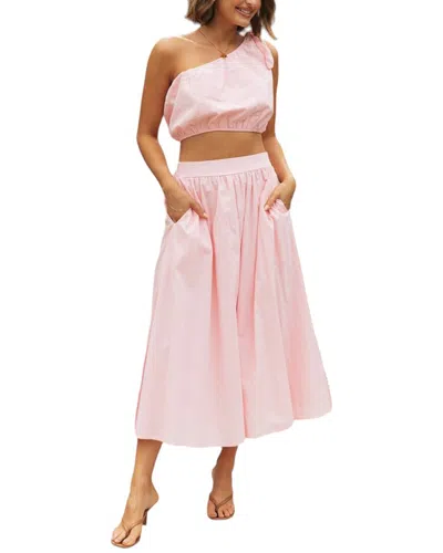Cercei Studio 2pc Top & Skirt Set In Pink