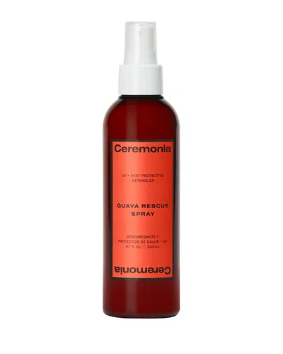 Ceremonia Guava Rescue Spray Detangler And Heat Protectant In Transparent