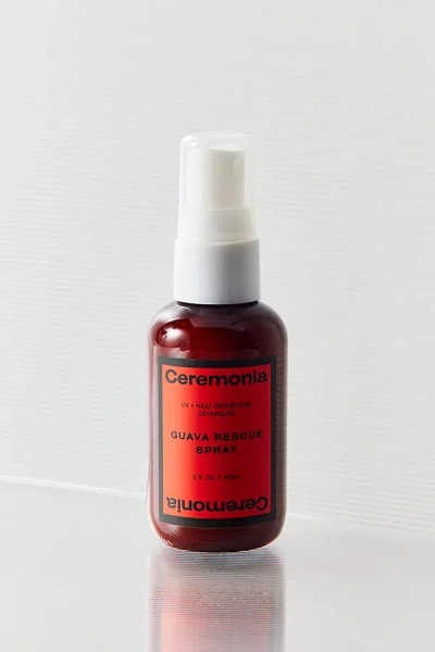 Ceremonia Mini Guava Rescue Spray Detangler & Heat Protectant In Red At Urban Outfitters