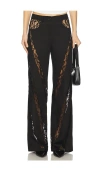 Ceren Ocak Lace Detailed Pant In 黑色