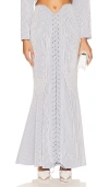 Ceren Ocak Mermaid Skirt In 蓝色条纹