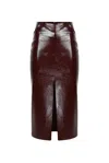 Ceren Ocak Women's Pencil Skirt In Burgundy In White