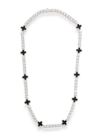 Cernucci Black Motif Tennis Necklace