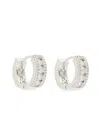 Cernucci Crystal-embellished Sterling Silver Hoop Earrings In Silver
