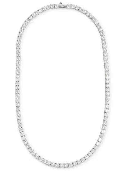 Cernucci Crystal-embellished Tennis Necklace In Silver
