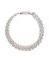 Cernucci Iced Prong Cuban Bracelet In Silver