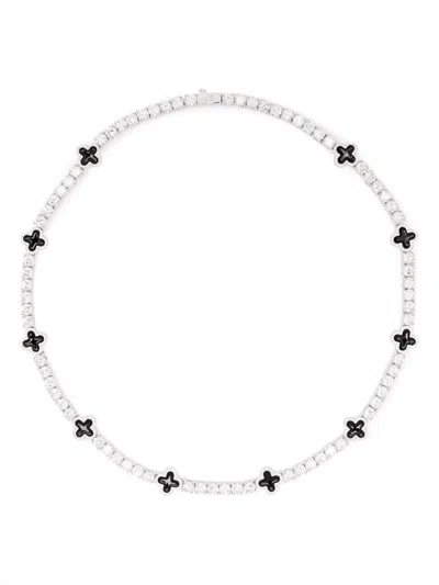 Cernucci Motif Tennis-chain Necklace