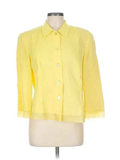 Pre-owned Cerruti 1881 3/4 Sleeve Button Down Shirt In Yellow