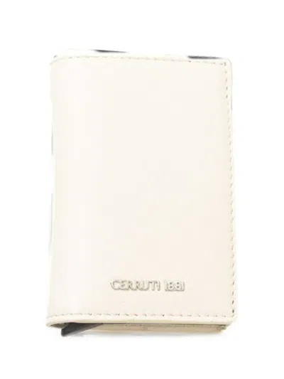 Cerruti 1881 Bifold Leather Wallet In Neutral