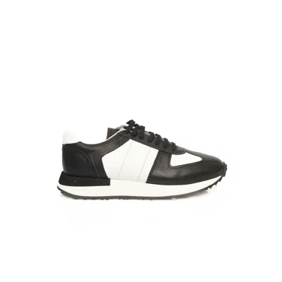 Cerruti 1881 Black And White Calf Leather Sneaker