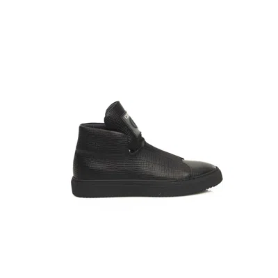 Cerruti 1881 Black Calf Leather Sneaker