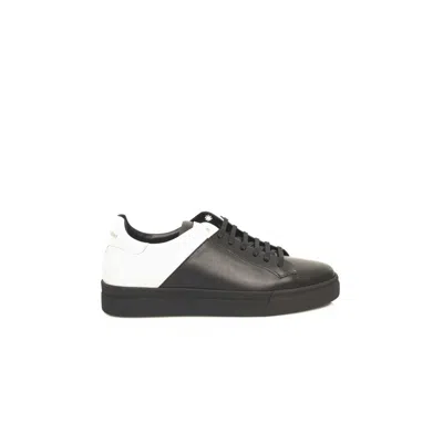 Cerruti 1881 Black Cowhide Men Men's Sneaker In Multi
