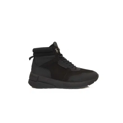 Cerruti 1881 Black Leather Men Men's Sneaker
