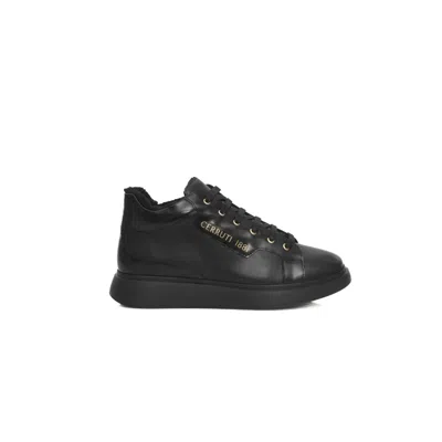 Cerruti 1881 Woman Sneakers Black Size 8 Cow Leather In Multi