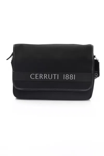 Cerruti 1881 Black Leather Men Messenger Men's Bag