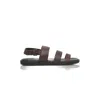 Cerruti 1881 Brown Cowhide Men Sandal In Brown