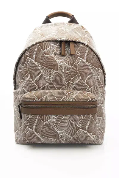 Cerruti 1881 Brown Leather Men Men's Backpack