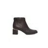 Cerruti 1881 Burgundy Cowhide Women Boot In Black