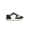 Cerruti 1881 Black And White Calf Leather Sneaker In Black