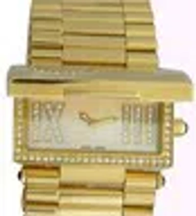 Pre-owned Cerruti 1881 Cerruti Ladies Scatola Sogno Swiss Watch Stainless Gold Tone Ct68282x415041 In Sandy Brown