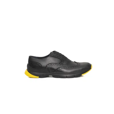 Cerruti 1881 Gray Cowhide Shoe In Black