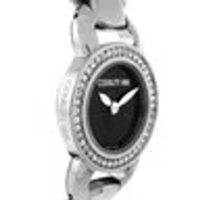 Pre-owned Cerruti 1881 Ladie's Fiore Swiss Quartz Stainless Watch Black Ct69042x403011