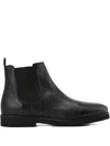 Cerruti 1881 Leather Chelsea Boots In Black