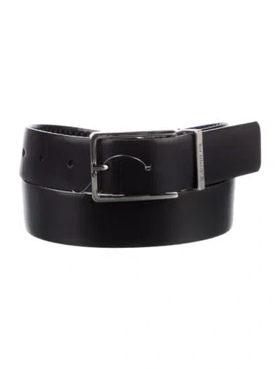 Pre-owned Cerruti 1881 Leather Waist Belt In Black