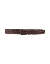 Cerruti 1881 Man Belt Chocolate Brown Size 39.5 Cow Leather