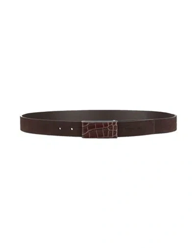 Cerruti 1881 Man Belt Dark Brown Size 39.5 Calfskin