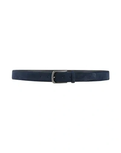 Cerruti 1881 Man Belt Midnight Blue Size 39.5 Cow Leather