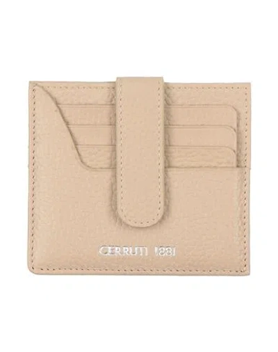 Cerruti 1881 Man Cardholder Beige Size - Calfskin In Sand