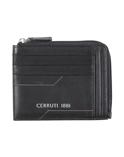 Cerruti 1881 Man Cardholder Black Size - Cow Leather