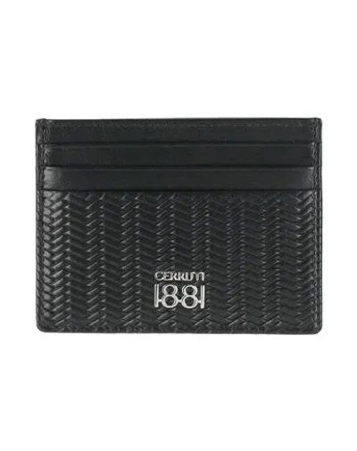 Cerruti 1881 Man Cardholder Black Size - Cow Leather In White