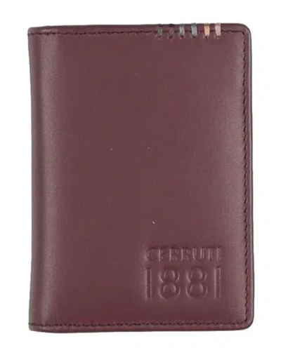 Cerruti 1881 Man Cardholder Burgundy Size - Calfskin In Red