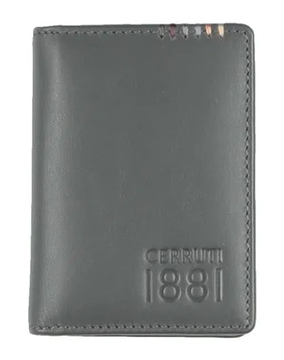 Cerruti 1881 Man Cardholder Grey Size - Calfskin In Gray