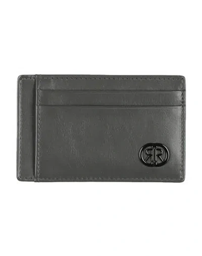 Cerruti 1881 Man Cardholder Grey Size - Cow Leather In Gray