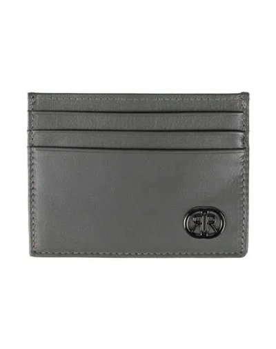 Cerruti 1881 Man Cardholder Grey Size - Cow Leather In Gray