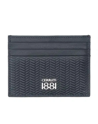 Cerruti 1881 Man Cardholder Midnight Blue Size - Cow Leather In Red