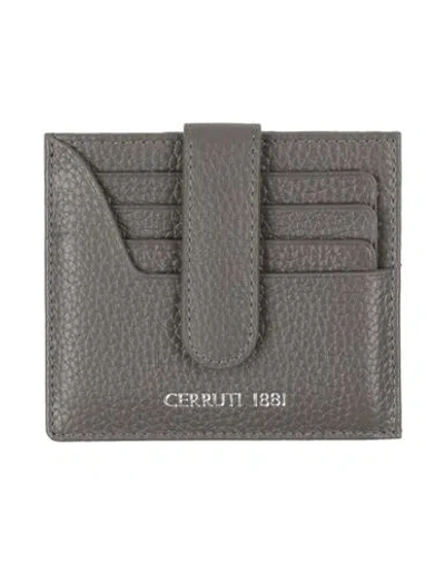 Cerruti 1881 Man Cardholder Taupe Size - Calfskin In Gray