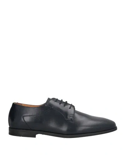 Cerruti 1881 Man Lace-up Shoes Midnight Blue Size 9 Cow Leather