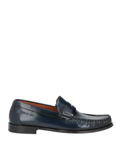 Cerruti 1881 Man Loafers Navy Size 9 Calfskin In Blue