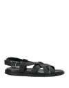 Cerruti 1881 Man Sandals Black Size 9 Cow Leather In Black