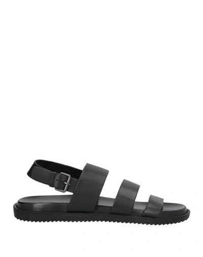 Cerruti 1881 Man Sandals Black Size 9 Cow Leather