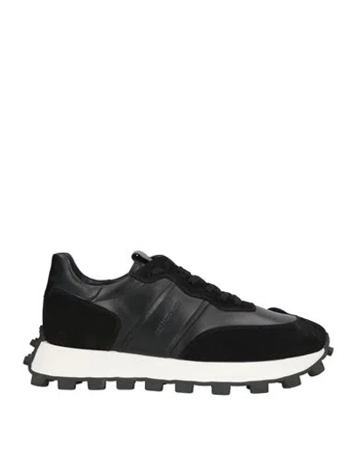 Cerruti 1881 Man Sneakers Black Size 11 Calfskin
