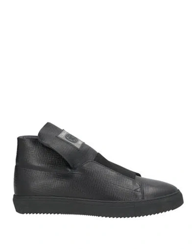 Cerruti 1881 Man Sneakers Black Size 9 Calfskin