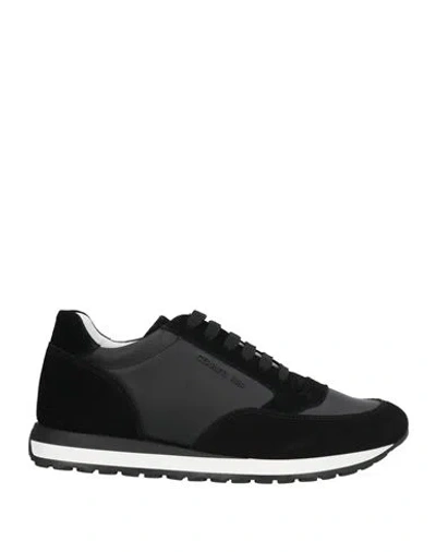 Cerruti 1881 Man Sneakers Black Size 9 Cow Leather