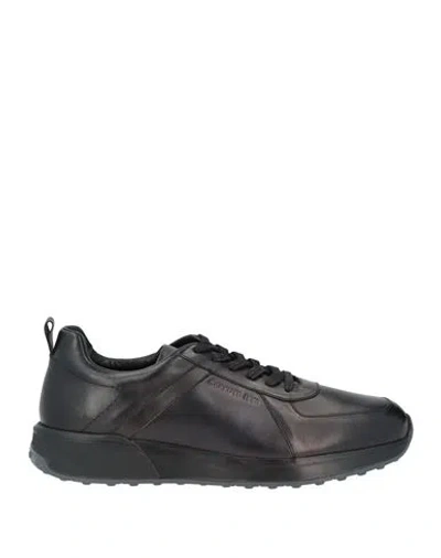 Cerruti 1881 Man Sneakers Black Size 9 Cow Leather