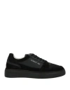 Cerruti 1881 Man Sneakers Black Size 9 Cow Leather, Textile Fibers