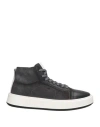 Cerruti 1881 Man Sneakers Charcoal Size 9 Calfskin In Gray